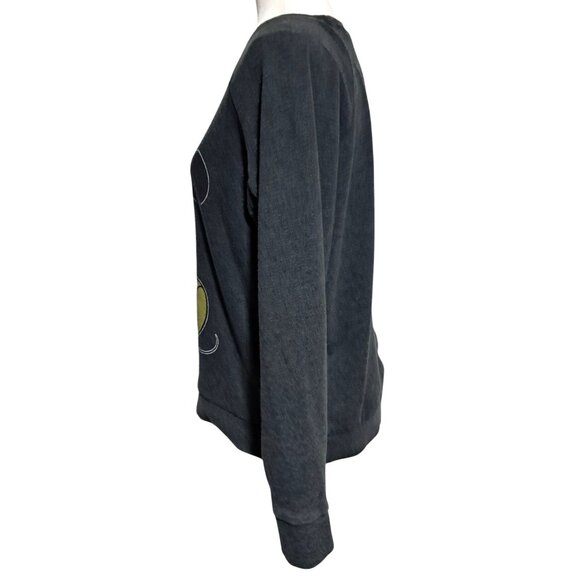 Disney Mickey Mouse Charcoal Gray Crewneck Sweatshirt M By Forever 21 - Picture 6 of 8